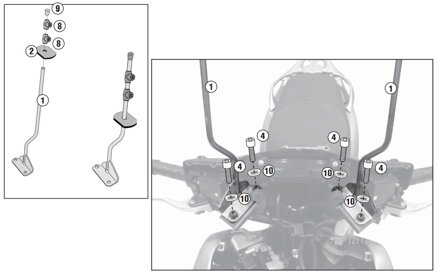 GIVI SADA NA MONTÁŽ PLEXI HONDA SH 125i-150i (12-16) A1117A