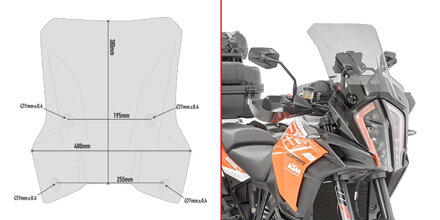 GIVI PLEXI KTM 1290 SUPER ADVENTURE R/S D7706ST