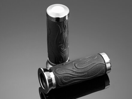 Gripy FLAME, 22 mm (7/8 "), chróm-čierna (2ks) 45-0136 