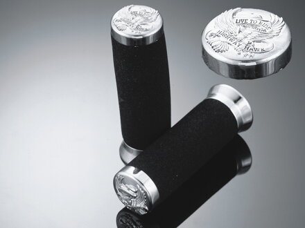 Penové Gripy FOAM Live to Ride, 22 mm / chróm-čierna (2ks) 45-0144 