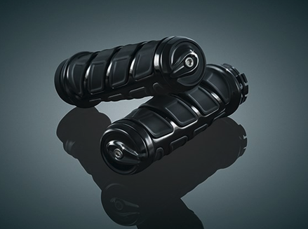 Čierne gripy Kinetic pre motocykle Harley Davidson 2008+