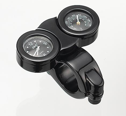 Hodiny s teplomerom  na riadidlá 25mm