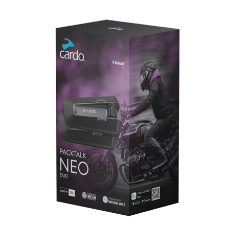 Cardo PACKTALK NEO DUO sada Interkom na motocykel pre 2 osoby