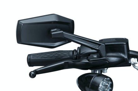 Čierne motocyklové zrkadlá Kuryakyn Hex - pár