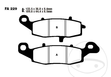 EBC - V poloSinter brzdové destičky pre motocykle Kawasaki / Suzuki / CF Moto