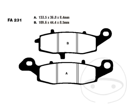 EBC - Standard predné brzdové platničky pre Suzuki VL1500 LC Intruder 2002-2009