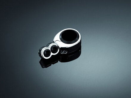 Káblové svorky DUO Highway Hawk pre riadidlá r = 25mm - dvojité, chróm 68-188