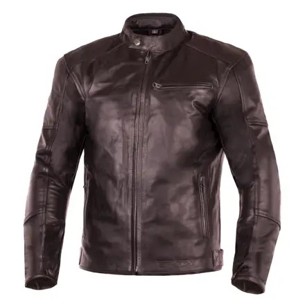 Daytona - Pánska kožená motorkárska bunda - hnedá