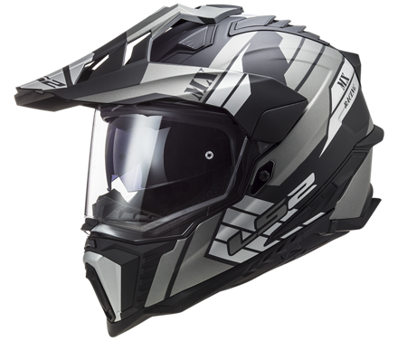 LS2 - Enduro / MX helma na motocykle MX701 EXPLORER ATLANTIS MATT TITANIUM
