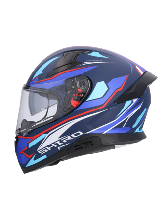 Shiro - Katana sharp integrovaná / uzavretá helma na motocykel - matná modrá