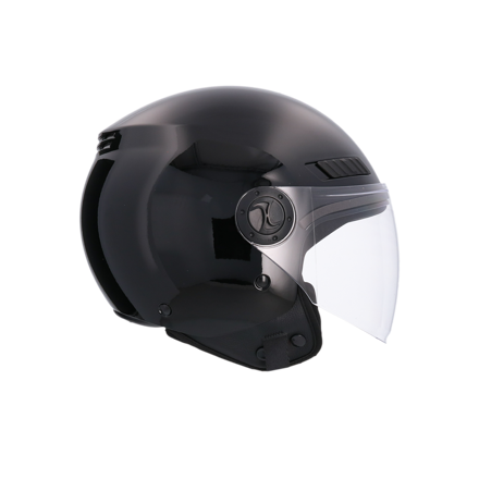 Shiro - Kioto Otvorená helma na motocykel / skúter - čierna lesklá