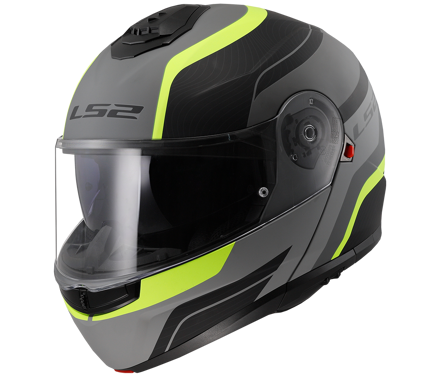 LS2 - Vyklápacia helma na motocykel FF908 STROBE II MONZA M.BLACK H-V YELLOW-06