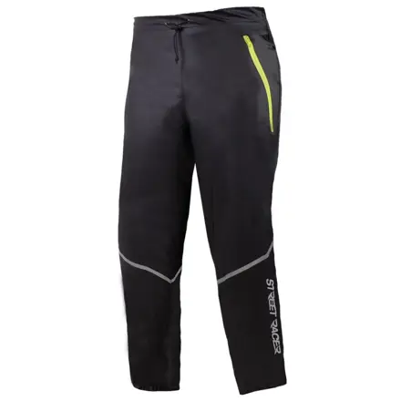 Street Racer - Aqua nepremokavé nohavice na motorku - čierno-fluo - žlté