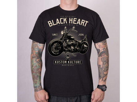 Pánske motorkárske tričko BLACK HEART MOTORCYCLE - veľkosť L / XXL