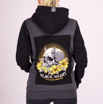 Dámská motorkárska mikina BLACK HEART SWEET EVIL HD  