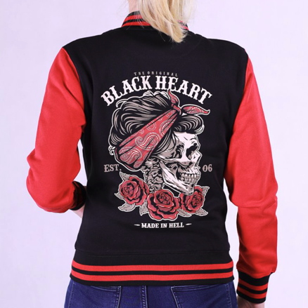 Dámská motorkárska mikina BLACK HEART PIN UP BS