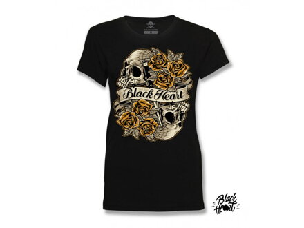 Dámske motorkárske tričko BLACK HEART ROMANTIC - veľkosť L