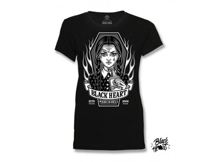 Dámske motorkárske tričko BLACK HEART WEDNESDAY