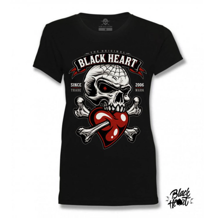 Dámske motorkárske tričko BLACK HEART LOVER  - veľkosť XL