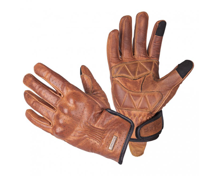 Kožené moto rukavice W-TEC Dahmer - tmavo hnedé - veľkosť XL