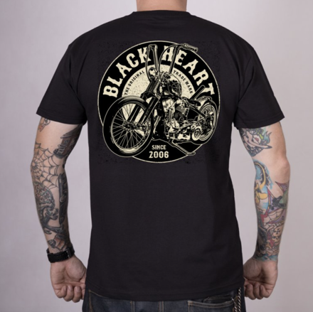 Pánske motorkárske tričko BLACK HEART CHOPPER KING
