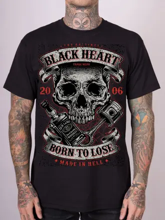  Tričko BLACK HEART WHISKEY PISTON 