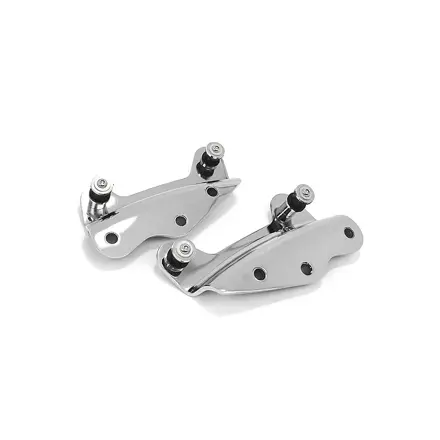 Chrómované montážne konzoly pre úchyt opierky spolujazdca pre Harley Davidson Road King FLHR 2009-2013