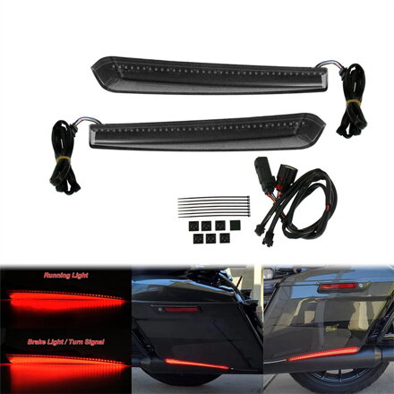 Zadné LED svetlá na bočné kufre – smerovka, brzda a obrys pre Harley Davidson Touring 2014-2025
