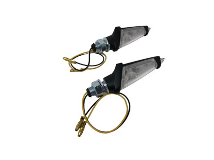 Strunk - Univerzálne LED smerovky na motorku "E"/ M8 čierne - (2 ks)