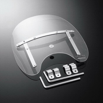 Plexi Highway Hawk USA STYLE malý, univerzálne, na riadidlá 22 / 25mm, číre P04-163