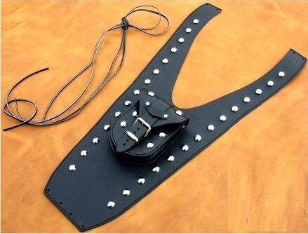 Koža na nádrž pre Honda Shadow VT 750 C2 - čierna vybíjaná