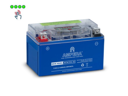 AMPERA - Motobatéria M4 ATX7A-G 12V, 7Ah, 100A