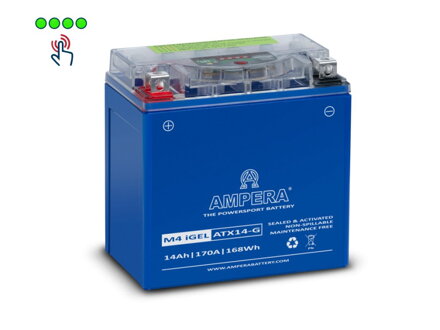 AMPERA - Motobatéria M4 ATX14-G 12V, 14Ah, 170A