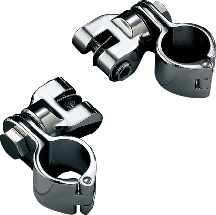 Chrómované držiaky stupačiek s montážou na padací rám s priemerom 32mm