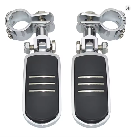 Classic 2 - Univerzálne chrómované predstupačky na padací rám 25-35mm - pár