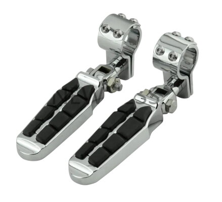 STYLE 2 - Univerzálne chrómované predstupačky na padací rám 25 - 35mm - pár