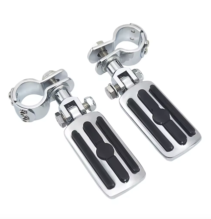 HD2 - Univerzálne chrómované predstupačky na padací rám 25-35mm - pár