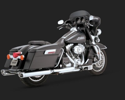 Chrómovaný Vance & Hines výfuk EC MONSTER OVAL SLIP-ONS pre Harley-Davidson