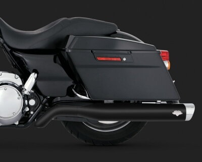 Čierne Vance & Hines koncovky výfuku MONSTER OVALS BLACK pre Harley-Davidson