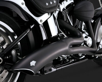 Čierny Vance & Hines výfuk BIG RADIUS 2-INTO-1 BLACK pre Harley Davidson