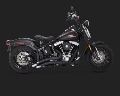 Čierny Vance & Hines výfuk BIG RADIUS 2-INTO-2 BLACK pre Harley-Davidson