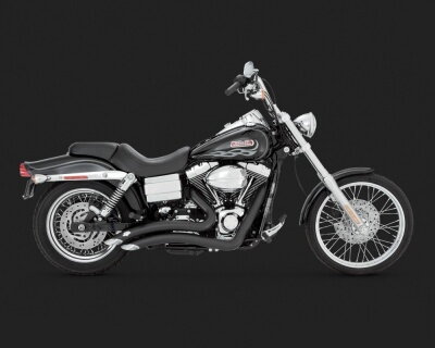 Čierny Vance & Hines výfuk BIG RADIUS 2-INTO-2 BLACK pre Harley-Davidson