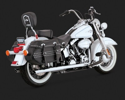 Chrómovaný Vance & Hines výfuk SOFTAIL DUALS pre Harley-Davidson