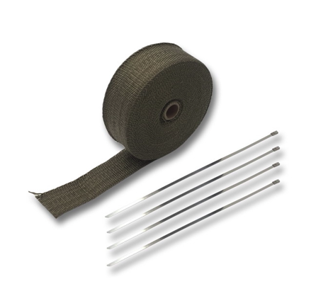 Highway Hawk Žiaruvzdorná omotávka výfukových zvodov motocykla, titánová (15m) 65-102