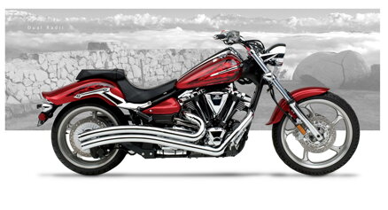 Kompletný výfukový systém Dual Radius pre Yamaha XV1900 Raider