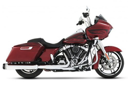 Chrómovane tlmiče výfukov s čiernými koncovkami Rinehart Racing SLIP-ON  4,5" pre Harley-Davidson Touring 2017 -
