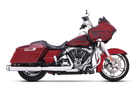 Chrómovane tlmiče výfukov s chrómovými koncovkami Rinehart Racing SLIP-ON  4,5" pre Harley-Davidson Touring 2017 -