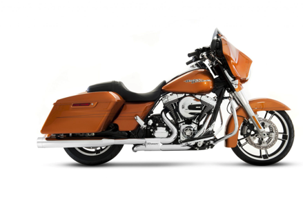 Chrómovaný výfukový systém s chrómovými koncovkami Rinehart SLIMLINE DUALS pre Harley-Davidson Touring 2017 -