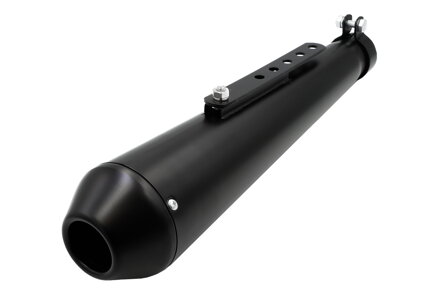 R-tech Retro čierna koncovka výfuku pre motocykle