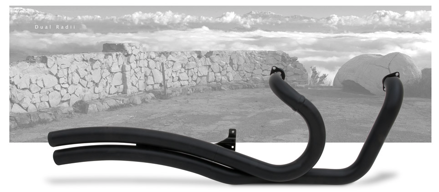   Výfukový systém "Dual radius" pre Suzuki M109R (2006-2019) čierny